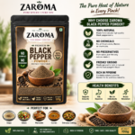 Zaroma Premium Black Pepper Powder 100g | Freshly Ground | 100% Natural & Pure