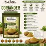 Zaroma Premium Coriander Powder 100g | 100% Natural Dhania Powder | Fresh Aroma & Authentic Flavor